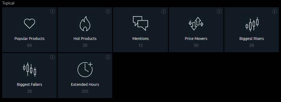 Next gen trading platform screen
