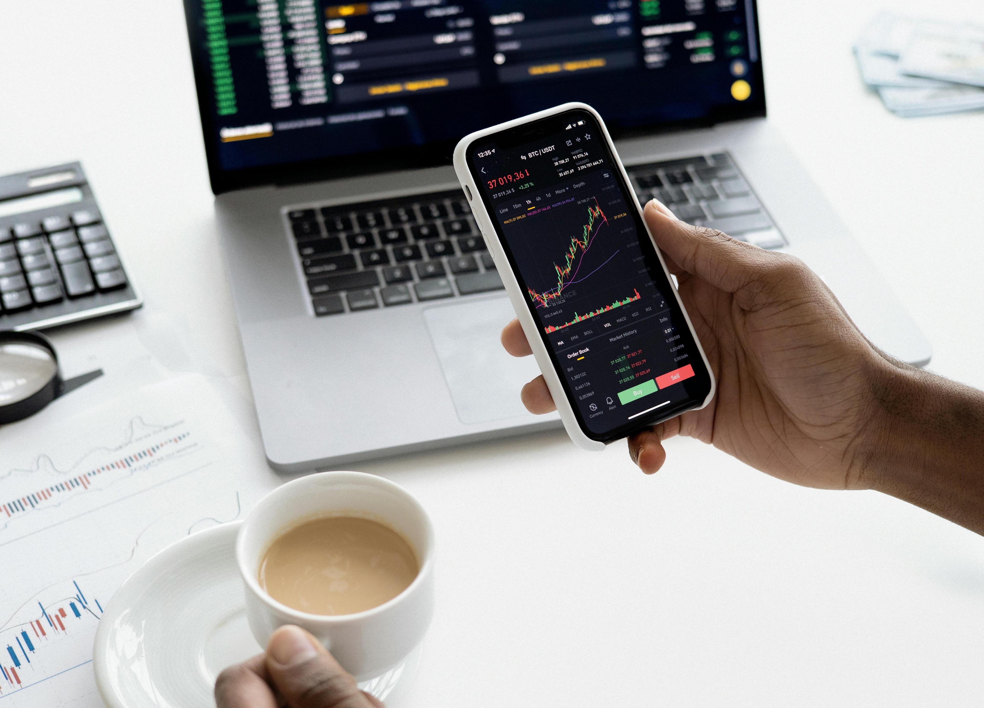 Mobile trading chart