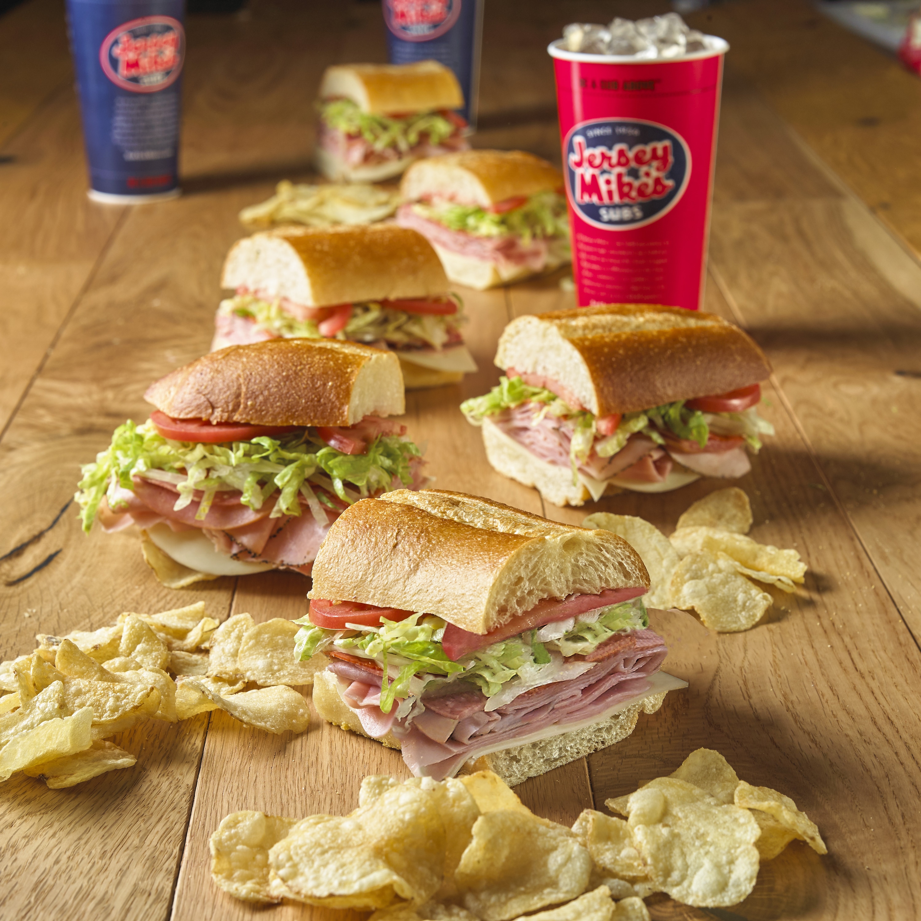 Jersey Mike's sub sandwich and drink IPO