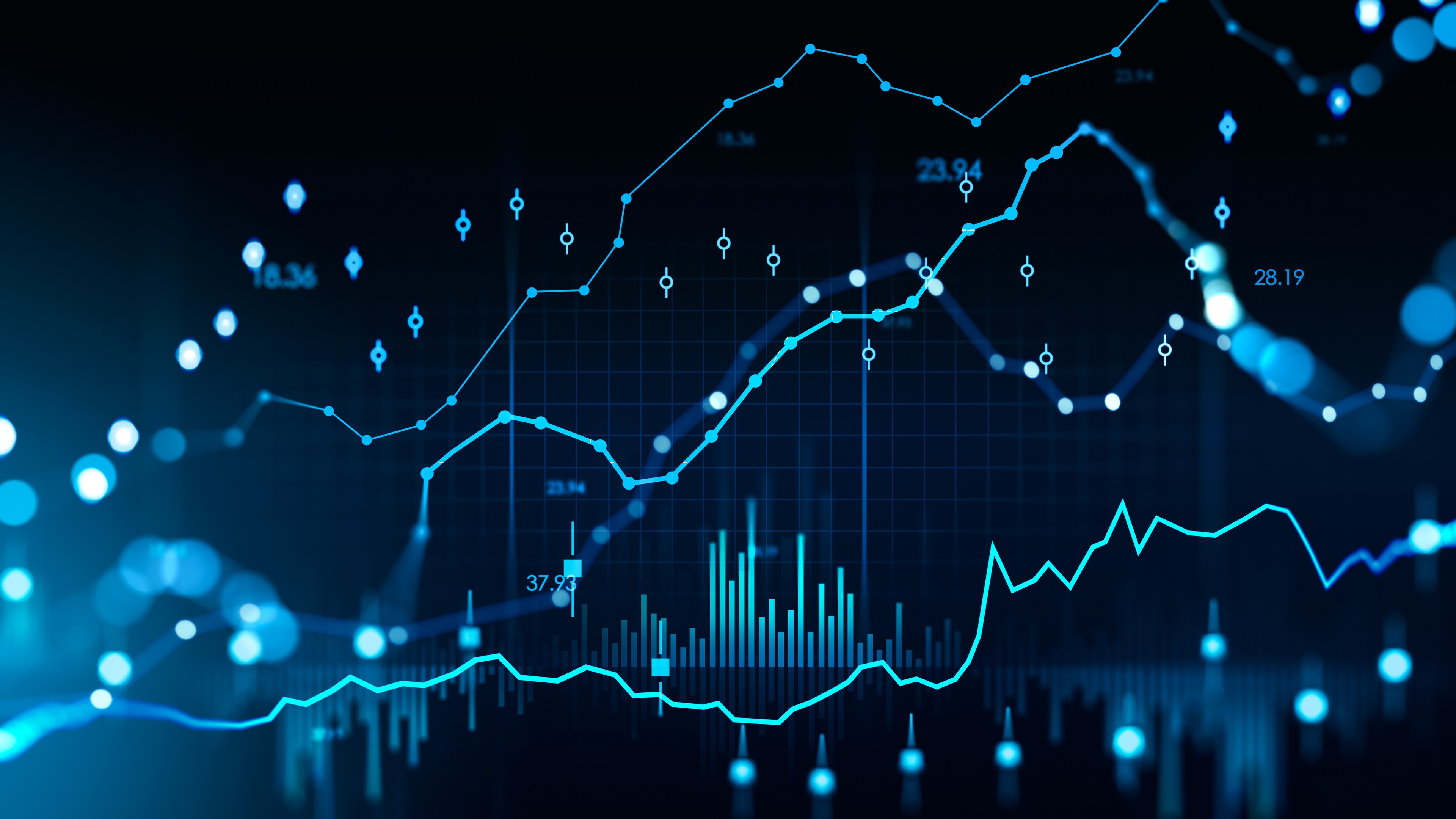 Blue CFD trading graph